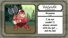 The avatar card for Ragnar.[12]