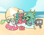 Jackbox Games 4th of July 2025 Promo Art, featuring Devil Mom.[16]