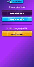 The team choosing screen.