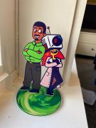 A statue of Jerri next to Sinbad.[6]