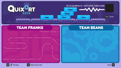 The lobby screen for Quixort.