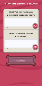 Ruining two prompts in Round 2.