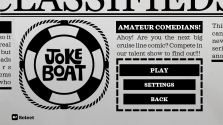 The main menu screen for Joke Boat.