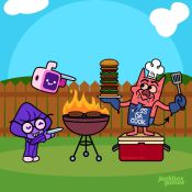 Jackbox Games promo art for Memorial Day 2025, featuring the Purple Roomie.[4]