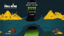 The lobby screen for The Poll Mine.