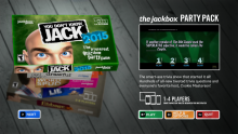 The original game picker screen for The Jackbox Party Pack, which had an ESRB "T" rating on the box art.