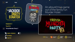 The Trivia Murder Party 2 screen in The Jackbox Party Starter game picker.