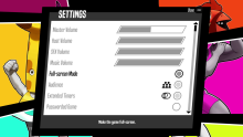 The settings screen for Champ'd Up.