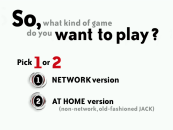 The game type screen when the game is started.