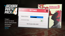 The settings screen in The Jackbox Party Pack 4 game picker.