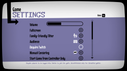The settings screen for Fakin' It.