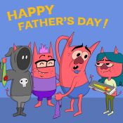 Jackbox Games Father's Day 2025 Promo Art, featuring Devil Dad.[15]