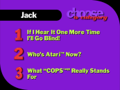 Choosing a category.