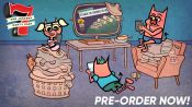 Jackbox Party Pack 7 pre-order promo art, featuring Devil Dad and two kids playing Blather 'Round.[2]