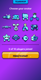 The character selection screen.