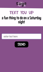 One of three Text You Up prompts.